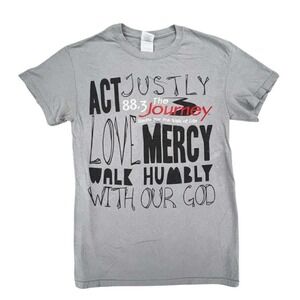 Gildan Gray Christian Radio Station Journey Graphic T Shirt Small